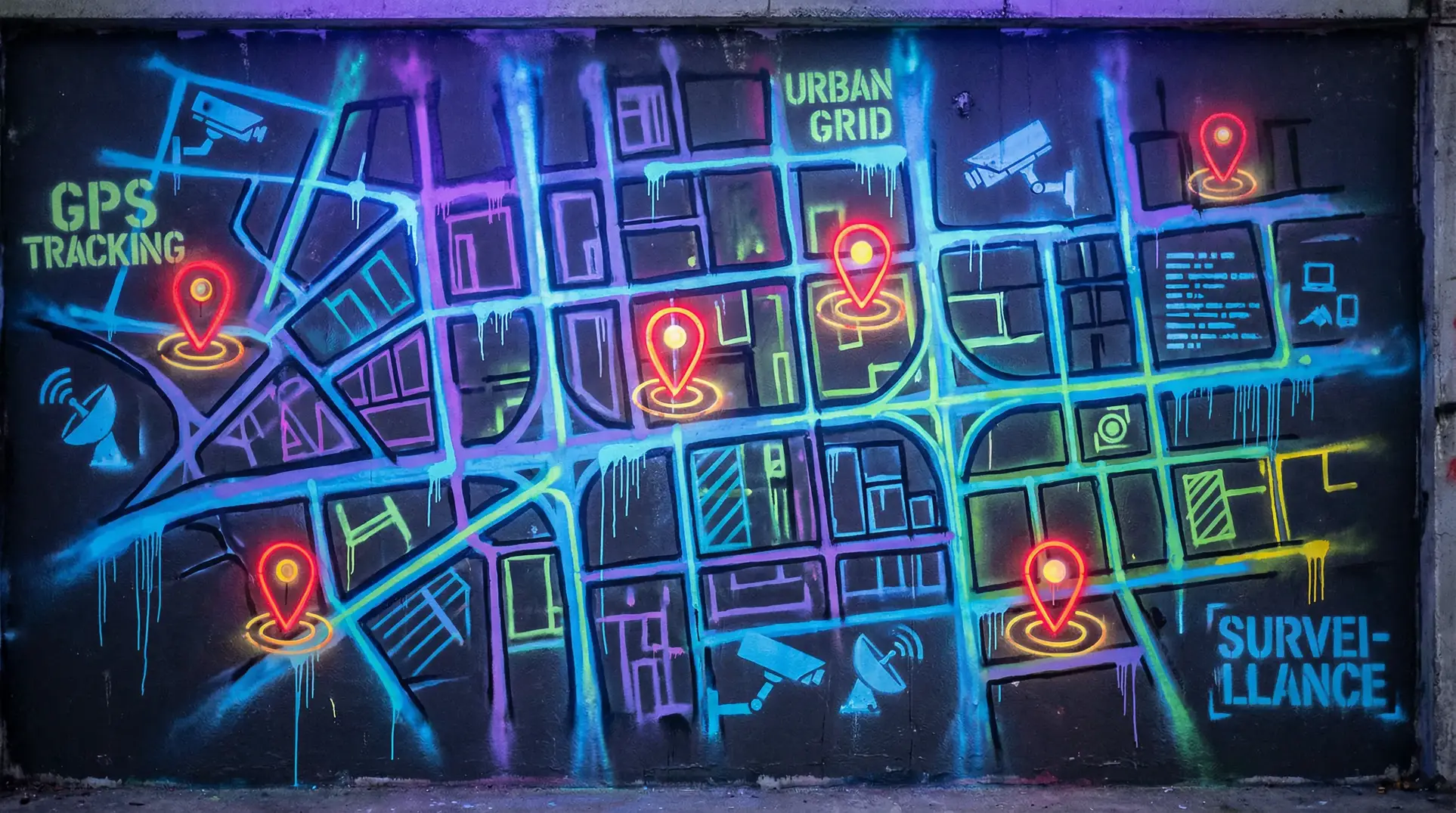 黑暗神庙攻略 狗仔追踪地图 - 城市涂鸦风格